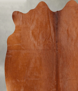 Solid Brown Medium Brazilian Cowhide Rug 5'0"H x 5'5"W #B30453 by Hudson Hides