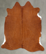 Solid Brown Large Brazilian Cowhide Rug 6'0"H x 5'10"W #B30454 by Hudson Hides