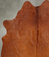 Solid Brown Large Brazilian Cowhide Rug 6'9"H x 5'6"W #B30455 by Hudson Hides