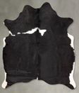 Black and White X-Large Brazilian Cowhide Rug 7'2"H x 5'10"W #B30468 by Hudson Hides
