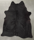 Solid Black Large Brazilian Cowhide Rug 6'2"H x 5'6"W #B30471 by Hudson Hides