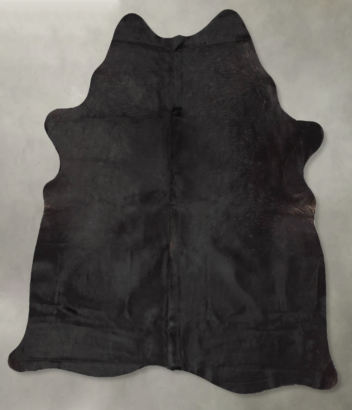 Solid Black Cowhide Rug #B30471