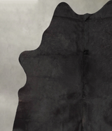 Solid Black Large Brazilian Cowhide Rug 6'2"H x 5'6"W #B30471 by Hudson Hides