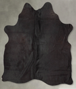 Solid Black Medium Brazilian Cowhide Rug 5'5"H x 5'3"W #B30472 by Hudson Hides