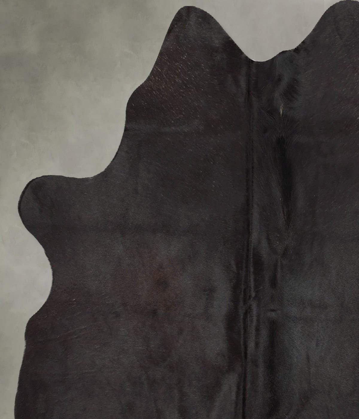 Solid Black Cowhide Rug #B30472