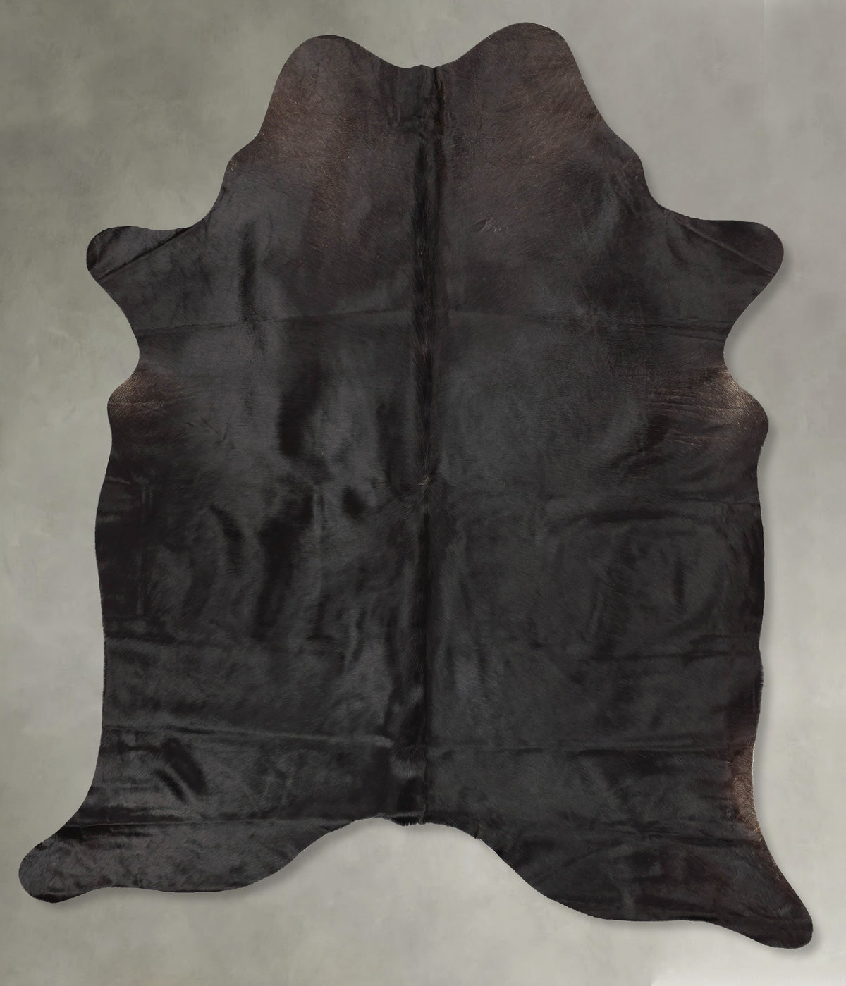 Solid Black Cowhide Rug #B30473