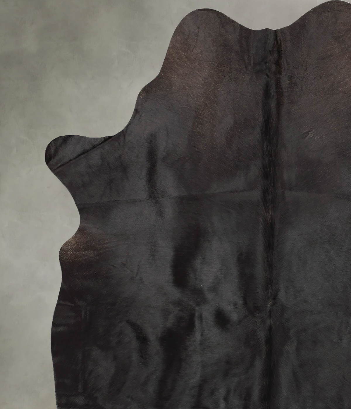 Solid Black X-Large Brazilian Cowhide Rug 7'3"H x 5'8"W #B30473 by Hudson Hides