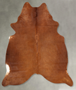 Solid Brown X-Large Brazilian Cowhide Rug 7'5"H x 6'0"W #B30474 by Hudson Hides