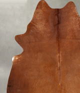Solid Brown X-Large Brazilian Cowhide Rug 7'5"H x 6'0"W #B30474 by Hudson Hides