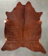 Solid Brown XX-Large Brazilian Cowhide Rug 7'11"H x 6'6"W #B30475 by Hudson Hides
