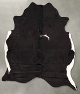 Black and White XX-Large Brazilian Cowhide Rug 7'11"H x 6'10"W #B30476 by Hudson Hides