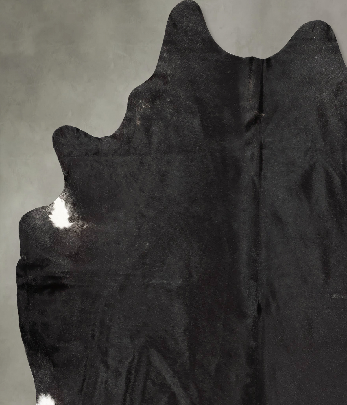 Solid Black XX-Large Brazilian Cowhide Rug 8'4"H x 6'11"W #B30478 by Hudson Hides