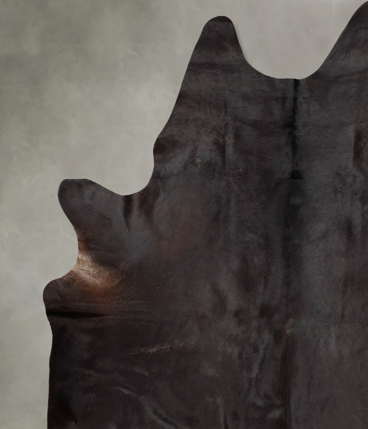 Solid Black XX-Large Brazilian Cowhide Rug 8'5"H x 6'9"W #B30479 by Hudson Hides