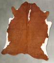 Brown and White Regular XX-Large Brazilian Cowhide Rug 7'6"H x 7'0"W #B30481 by Hudson Hides