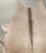 Taupe X-Large Brazilian Cowhide Rug 7'2"H x 5'11"W #B30484 by Hudson Hides
