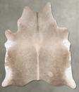 Taupe X-Large Brazilian Cowhide Rug 7'2"H x 6'1"W #B30486 by Hudson Hides
