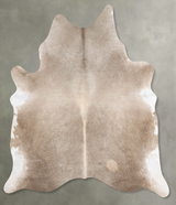 Taupe X-Large Brazilian Cowhide Rug 7'2"H x 6'1"W #B30486 by Hudson Hides