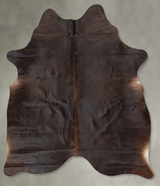 Chocolate Large Brazilian Cowhide Rug 6'9"H x 5'4"W #B30487 by Hudson Hides