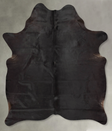Solid Black Large Brazilian Cowhide Rug 7'2"H x 5'6"W #B30488 by Hudson Hides