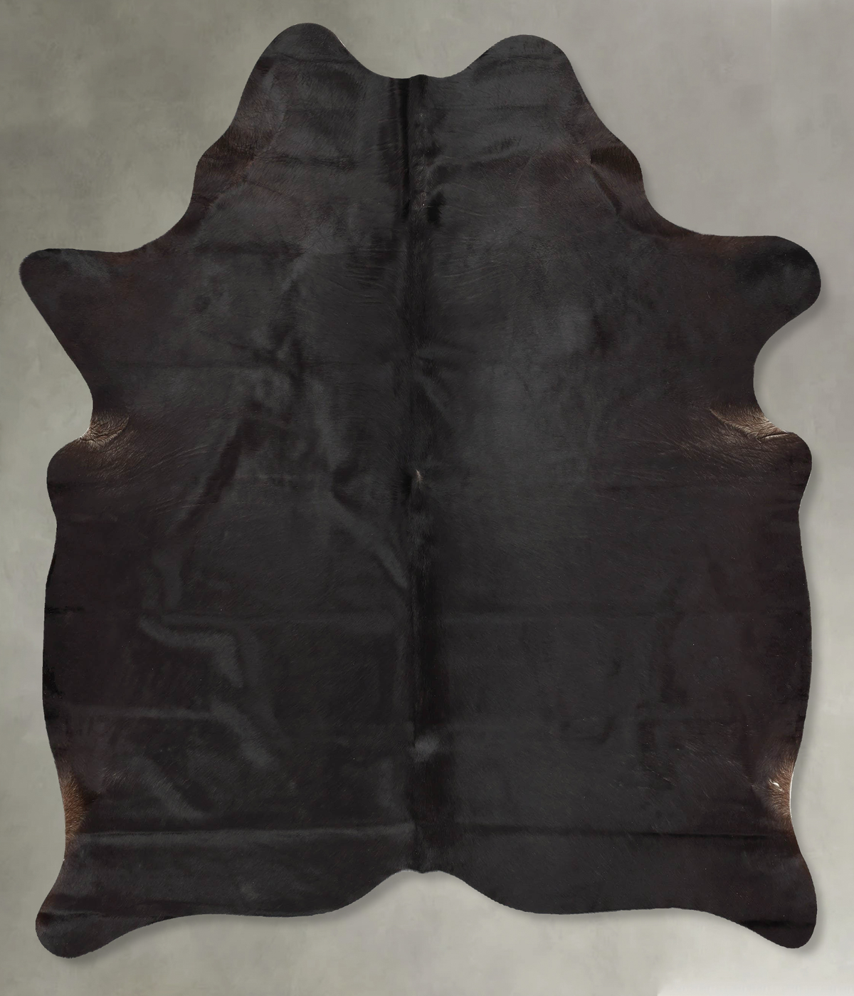 Solid Black Cowhide Rug #B30488