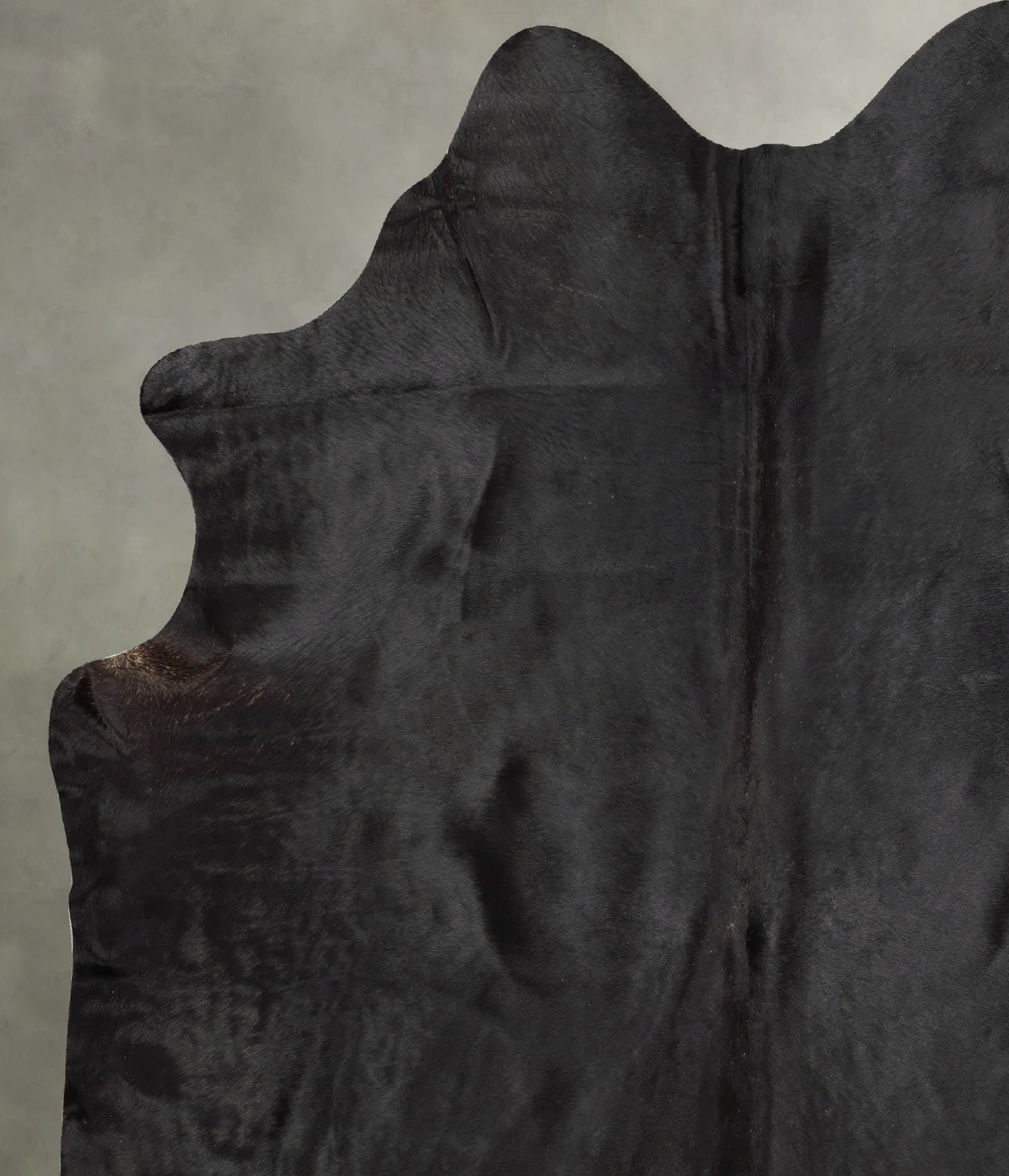 Solid Black Cowhide Rug #B30489