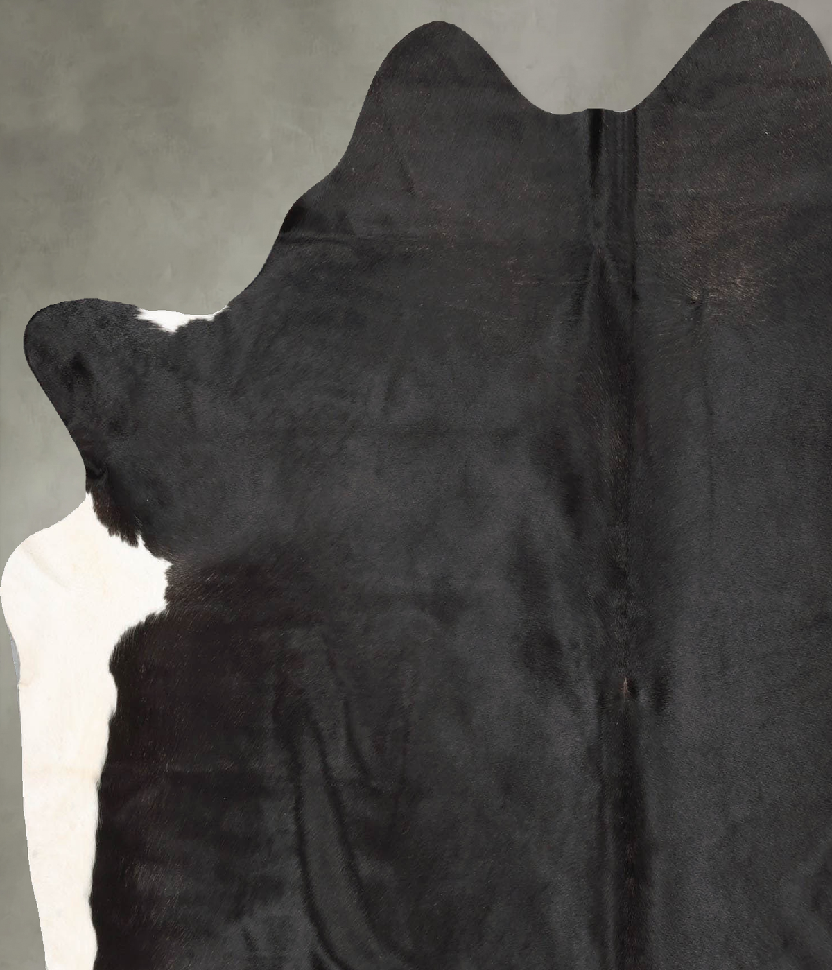 Solid Black Cowhide Rug #B30490