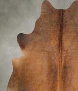 Warm Caramel Large Brazilian Cowhide Rug 6'2"H x 5'10"W #B30493 by Hudson Hides