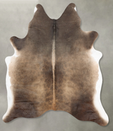 Chocolate X-Large Brazilian Cowhide Rug 7'1"H x 6'0"W #B30498 by Hudson Hides