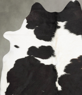 Black and White X-Large Brazilian Cowhide Rug 7'6"H x 5'9"W #B30499 by Hudson Hides