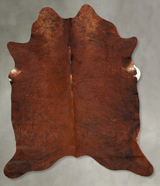 Medium Brindle Large Brazilian Cowhide Rug 6'3"H x 5'5"W #B30503 by Hudson Hides