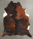 Dark Brindle Large Brazilian Cowhide Rug 6'8"H x 5'10"W #B30505 by Hudson Hides
