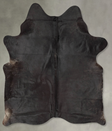 Solid Black Large Brazilian Cowhide Rug 6'4"H x 5'3"W #B30512 by Hudson Hides