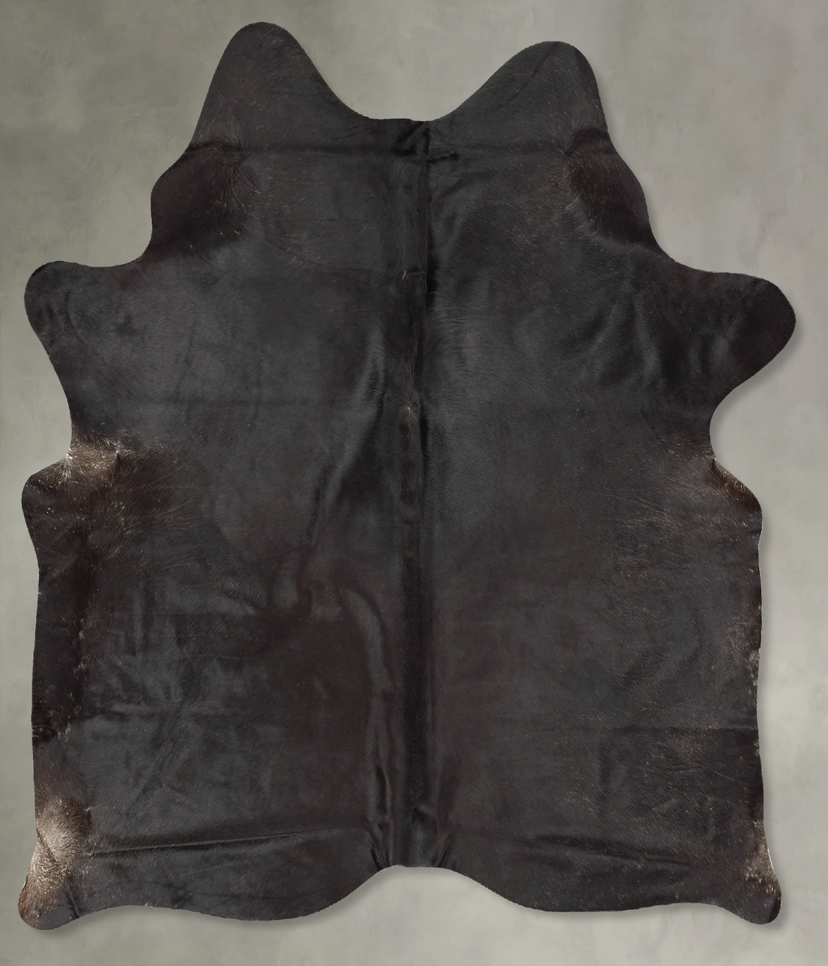 Solid Black Cowhide Rug #B30512