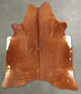 Solid Brown X-Large Brazilian Cowhide Rug 6'10"H x 6'1"W #B30513 by Hudson Hides
