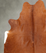 Solid Brown X-Large Brazilian Cowhide Rug 6'10"H x 6'1"W #B30513 by Hudson Hides