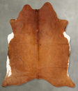 Solid Brown X-Large Brazilian Cowhide Rug 7'2"H x 6'1"W #B30514 by Hudson Hides