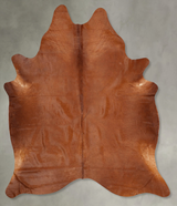 Solid Brown X-Large Brazilian Cowhide Rug 7'7"H x 6'2"W #B30515 by Hudson Hides