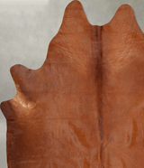 Solid Brown X-Large Brazilian Cowhide Rug 7'7"H x 6'2"W #B30515 by Hudson Hides