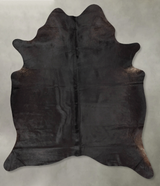 Solid Black X-Large Brazilian Cowhide Rug 7'11"H x 6'1"W #B30516 by Hudson Hides