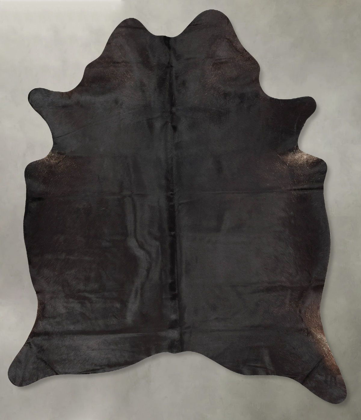 Solid Black Cowhide Rug #B30516