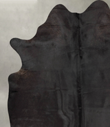 Solid Black X-Large Brazilian Cowhide Rug 7'11"H x 6'1"W #B30516 by Hudson Hides