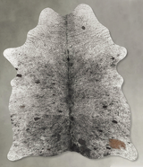 Salt and Pepper Black Medium Brazilian Cowhide Rug 5'10"H x 4'4"W #B30526 by Hudson Hides