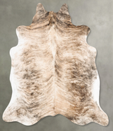 Light Brindle X-Large Brazilian Cowhide Rug 6'9"H x 6'10"W #B30530 by Hudson Hides