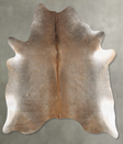 Grey with Beige X-Large Brazilian Cowhide Rug 7'5"H x 6'2"W #B30535 by Hudson Hides