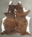 Medium Brindle X-Large Brazilian Cowhide Rug 7'9"H x 6'0"W #B30537 by Hudson Hides