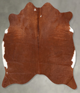 Solid Brown Medium Brazilian Cowhide Rug 5'7"H x 5'2"W #B30538 by Hudson Hides