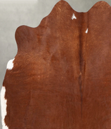 Solid Brown Medium Brazilian Cowhide Rug 5'7"H x 5'2"W #B30538 by Hudson Hides