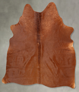 Solid Brown Large Brazilian Cowhide Rug 5'10"H x 5'1"W #B30540 by Hudson Hides