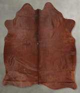 Solid Brown Large Brazilian Cowhide Rug 6'0"H x 5'3"W #B30543 by Hudson Hides