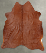 Solid Brown X-Large Brazilian Cowhide Rug 6'11"H x 5'11"W #B30544 by Hudson Hides